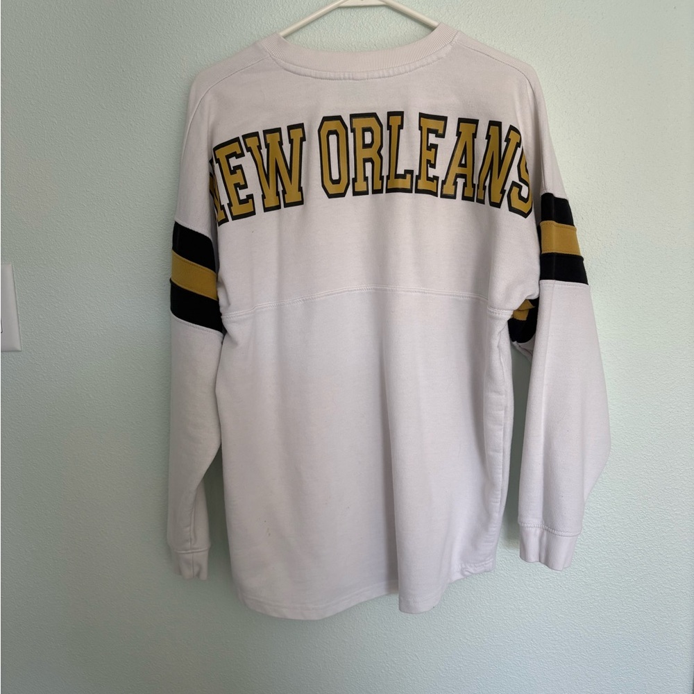 New Orleans White and Black long sleeve